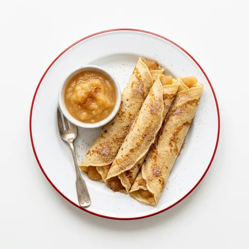 Pfannkuchen mit Apfelmus