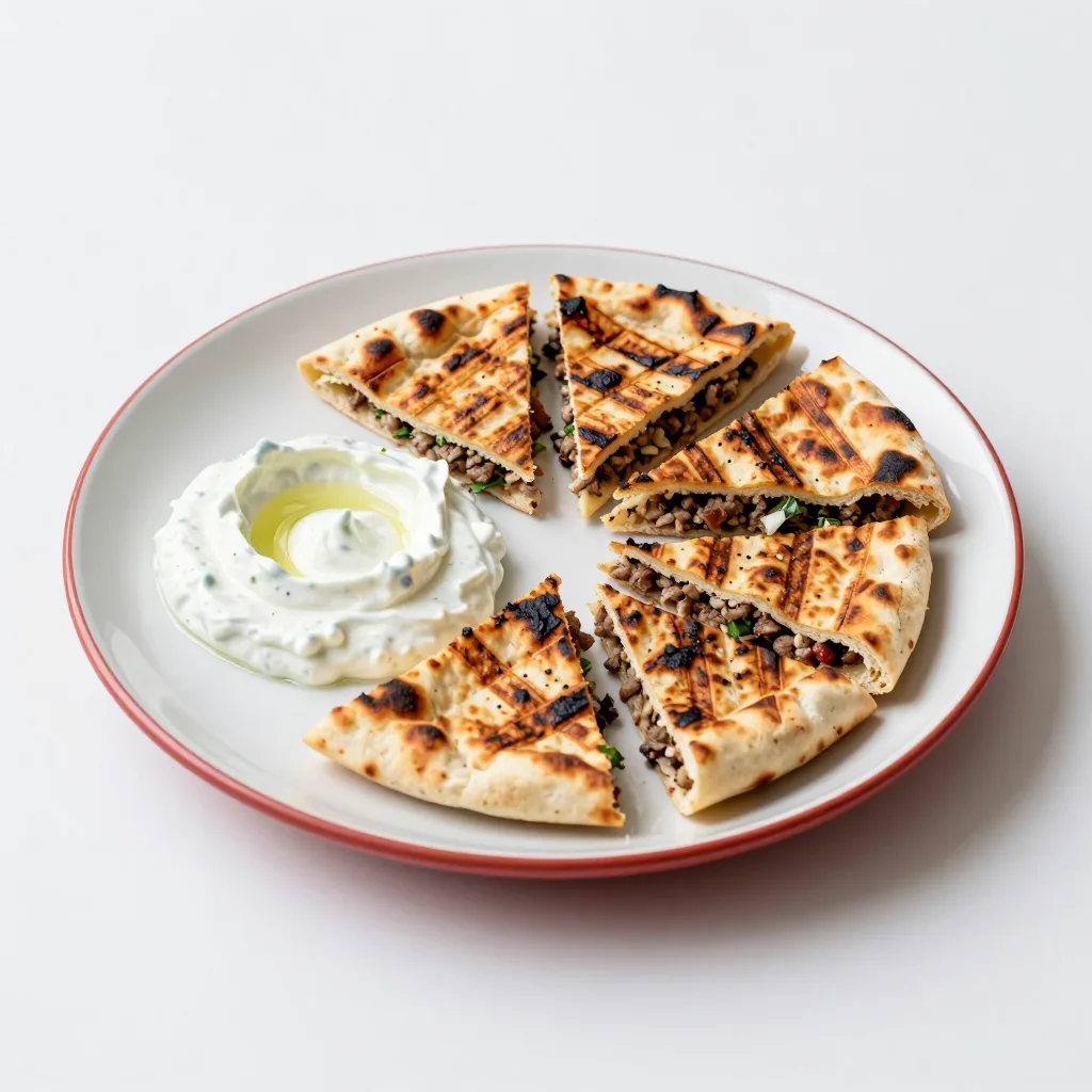 Arayes (pita farcie à la viande hachée)