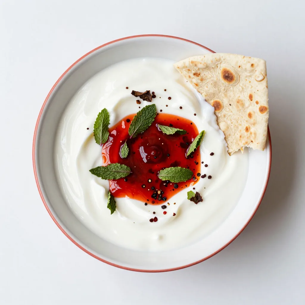 Atom (Joghurt-Meze mit Chiliöl)
