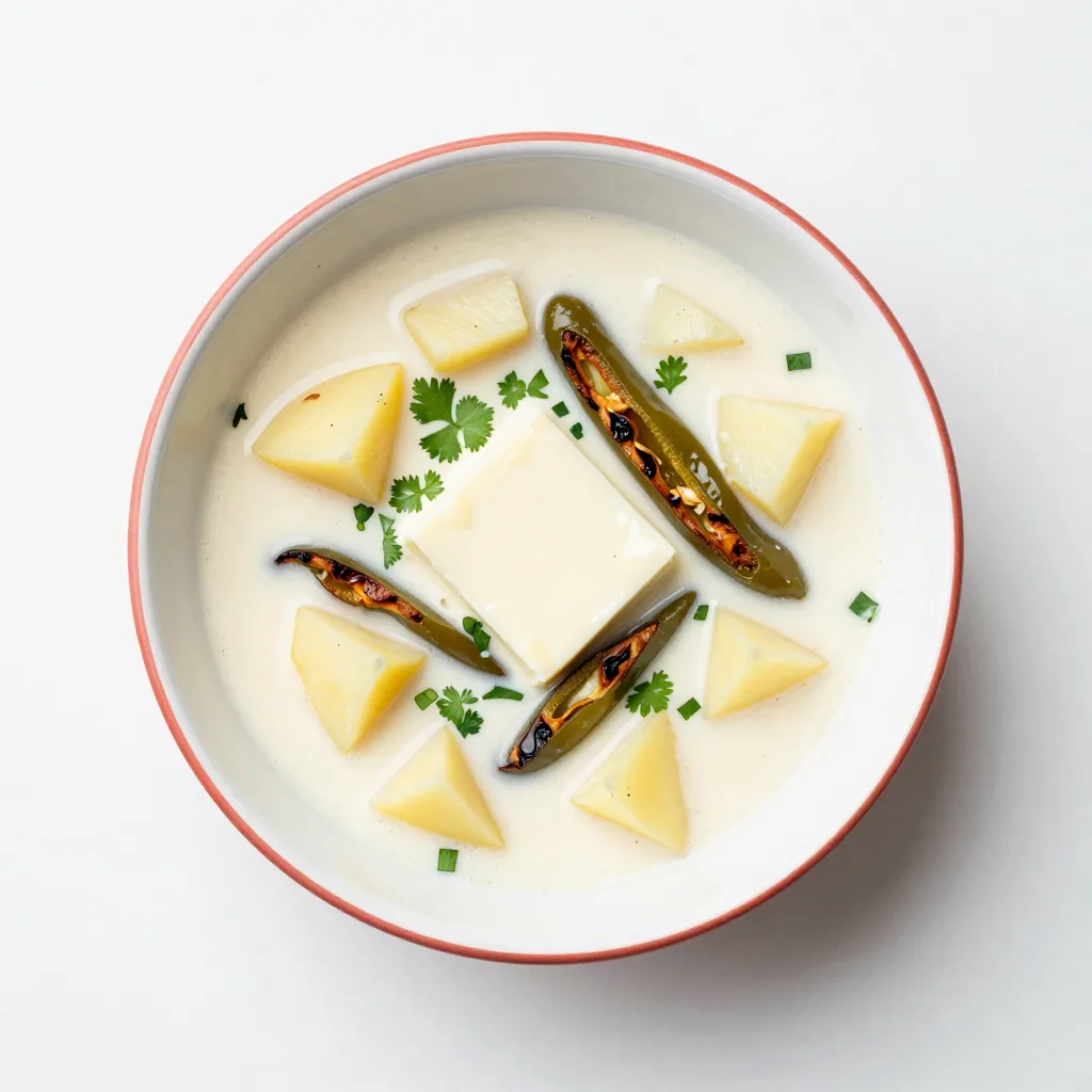 شوربة الجبنة والبطاطا