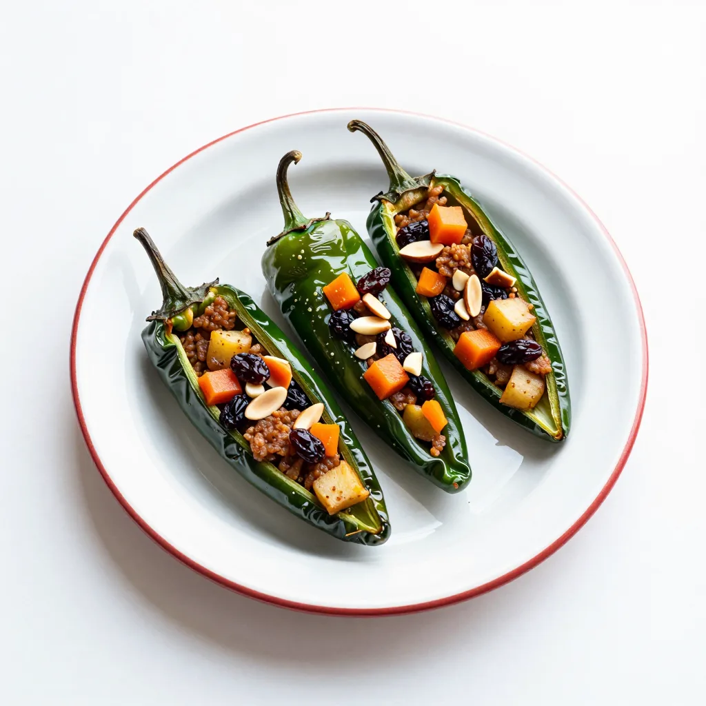 Sebzeli Picadillo Dolgulu Chiles Rellenos