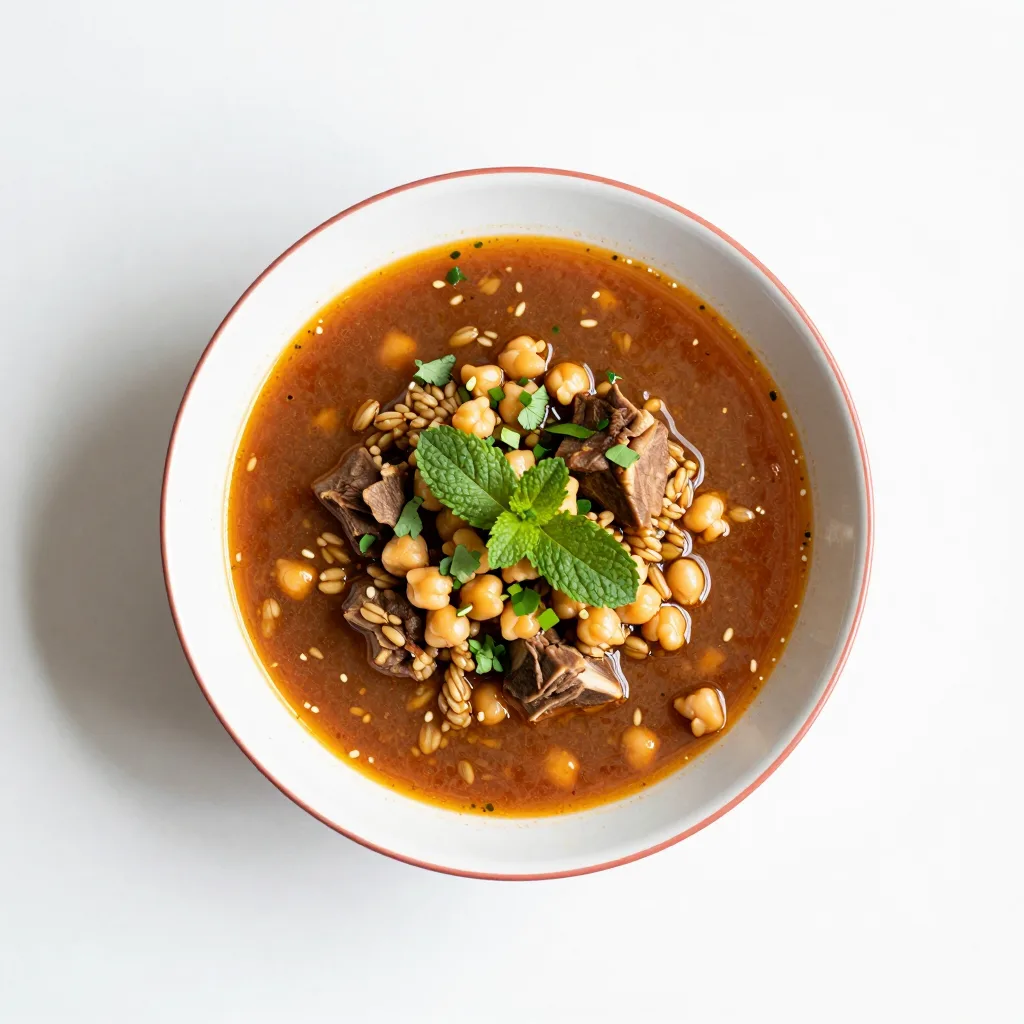 Chorba Frik (zuppa di grano verde)