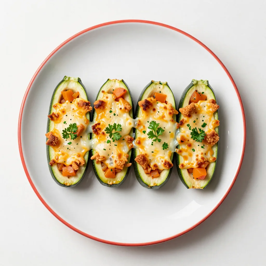 Gefüllte Zucchini vegetarisch