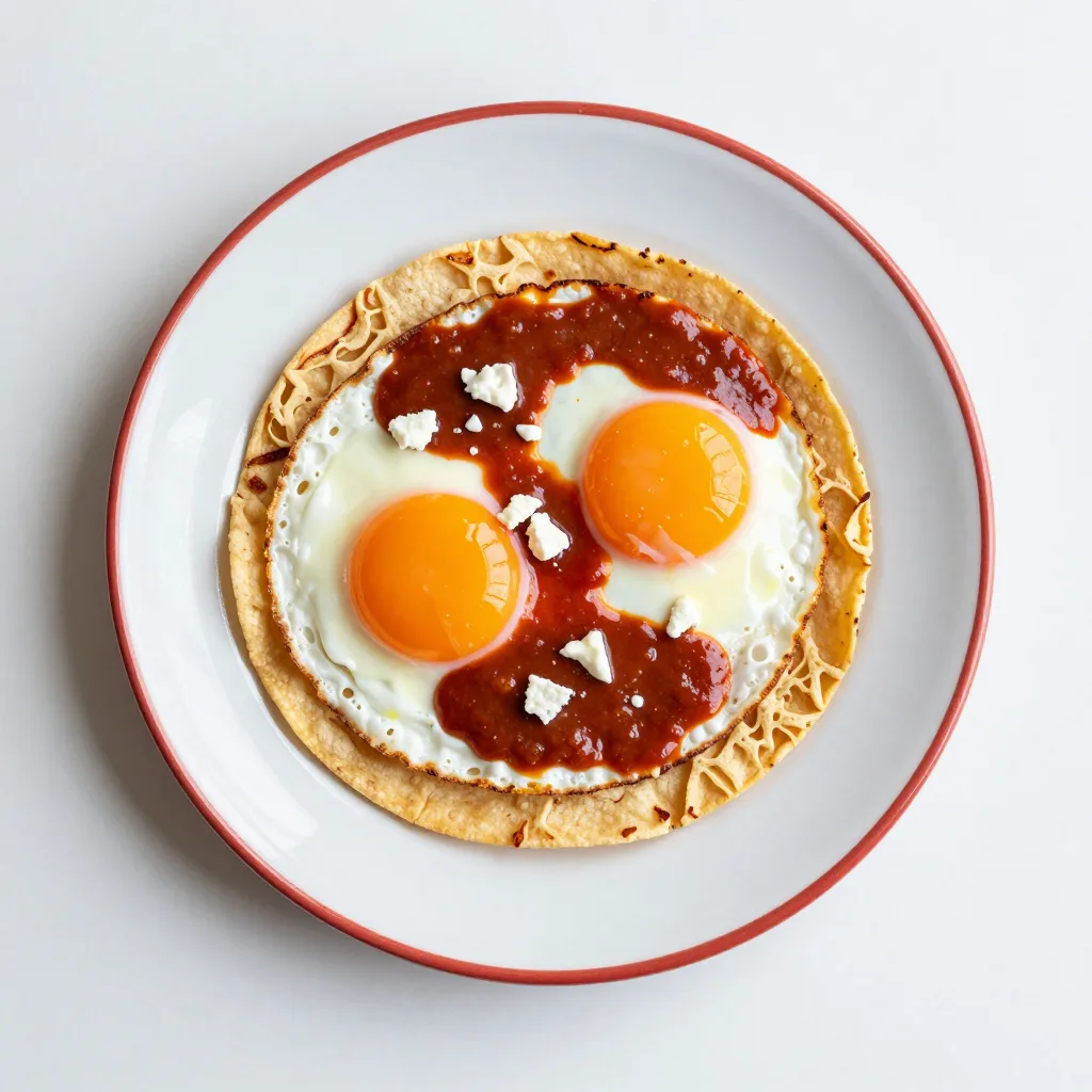 Huevos Estrellados con Salsa Roja