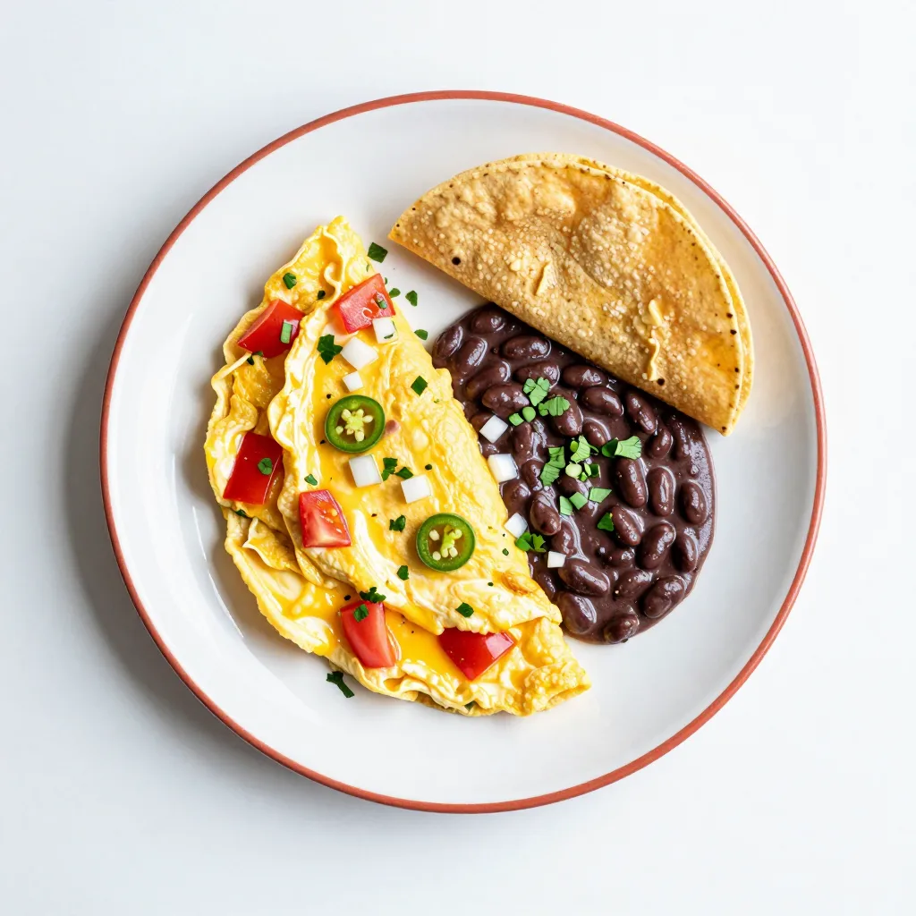 Huevos Revueltos a la Mexicana con Frijoles
