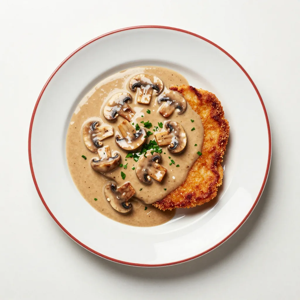 Scaloppine del cacciatore con salsa cremosa ai funghi