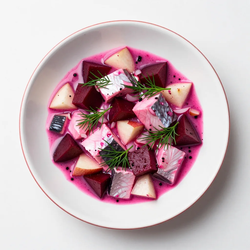 Ensalada de arenque con remolacha