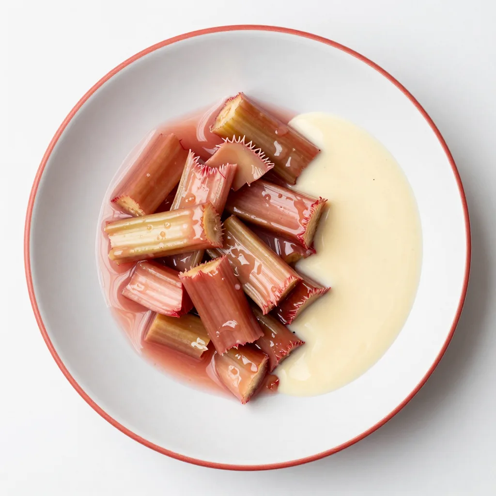 Composta di Rabarbaro con Crema alla Vaniglia