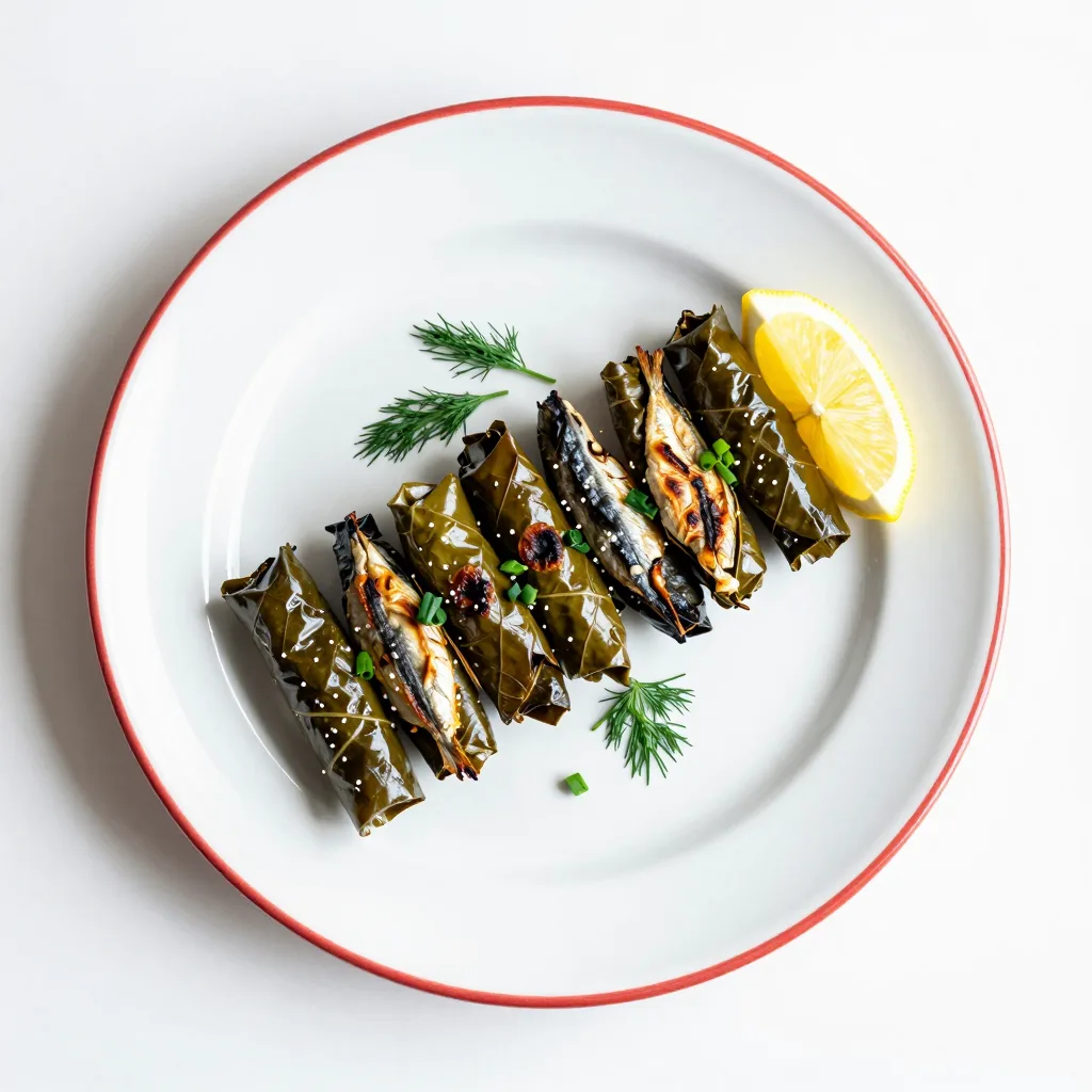 Involtini di Sardine in Foglie di Vite