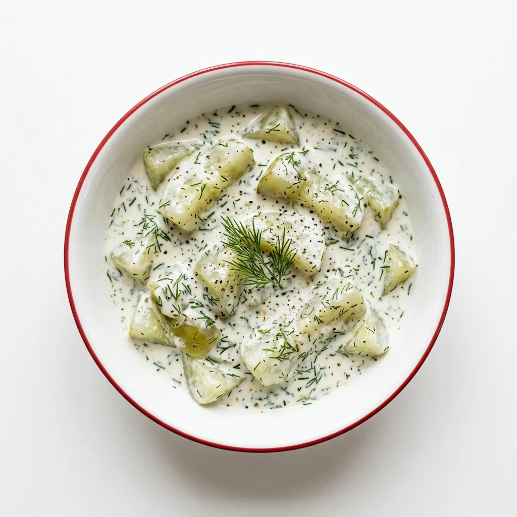 Cetrioli brasati alla panna e aneto