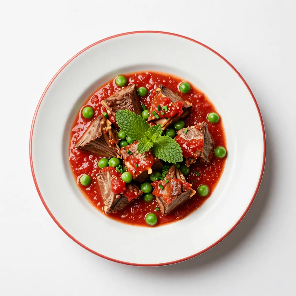 Spezzatino di Agnello con Piselli