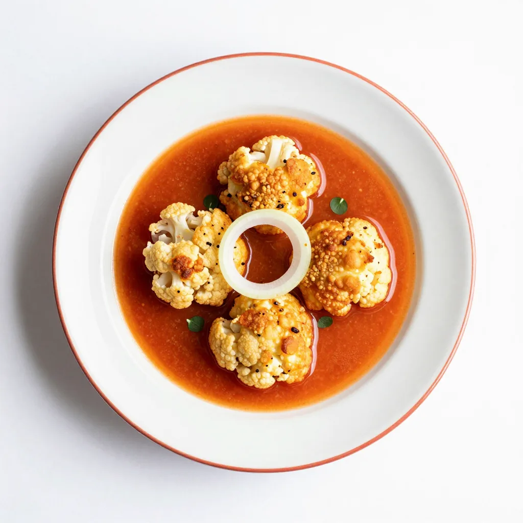 Tortitas de Coliflor en Caldillo