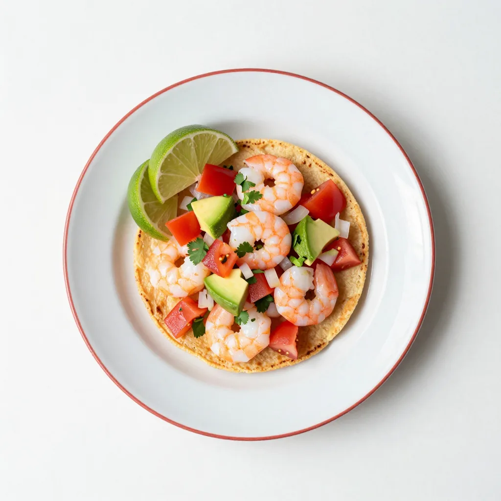 Tostadas di Ceviche di Gamberi